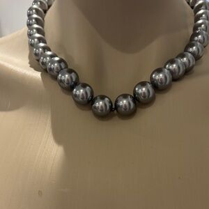 Elegant Silver Pearl Necklace